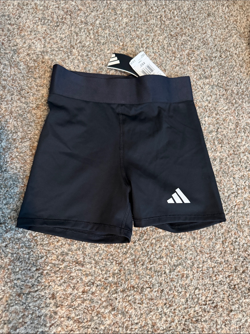 Adidas Volleyball Spandex Black Performance Shortie With Logo
